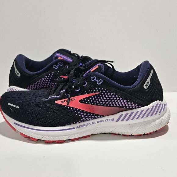 Brooks Adrenaline GTS 22 Women’s 9W Running Shoes Navy Pink - Picture 1 of 10